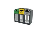 Point de collecte 3 flux vigipirate + supports de sacs - Trirok