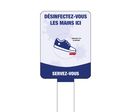 Pancarte Signalétique Verticale Couleur Borne Gel + Velcro 2f