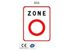 Panneau B56 Entrée de zone de circulation restreinte