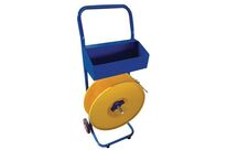 Dévidoir mobile pour feuillard polypropylène - Sur roulettes - Bleu Jaune - 1080mm Hauteur