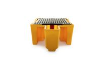 Bac de rétention plastique 1100l avec distributeur - 1 IBC