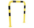 Manutan Expert - Arceau de protection Grand - 1000mm L x 1200mm H - Acier Noir/jaune - Intérieur/Extérieur - À sceller