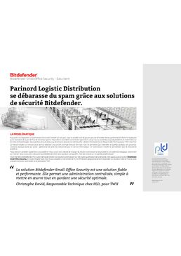 Cas client - Bitdefender Small Office Security - Parinord Logistic Distribution