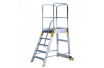 Escabeau mobile d'atelier léger 3 à 8 marches