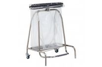 Support sac-poubelle inox à pédale