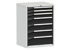 Armoire métallique 7 tiroirs Novalp S gris ral 7035+7016