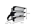 Projecteur LED Puissant Industriel 750W 170lm/W IP66 Noir Orientable - Blanc Neutre 4000K -