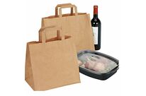 Sac kraft à poignées plates cm