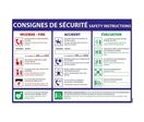 Panneau consignes de securité 2 langues