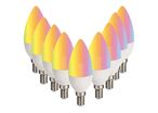 Pack de  10 - Ampoule LED Connectée Wifi E14 5.5W RGBW C37