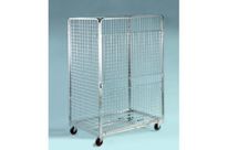 Maxi roll conteneur à demi-ouvrant frontal rabattable 4 côtés maille 50x50 mm