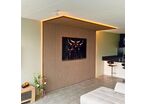 Lot de 2 Panneaux Acoustiques Muraux Bois 240x60x2,2cm - Finition Chêne Blanc avec Fond Noir