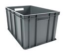 Manutan Expert - Bac norme Europe 64L Gris - Polypropylène - Gerbable - 50kg Charge Max - Recyclé 50%