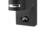 Applique Murale Extérieure avec détecteur IP44 Noir pour Ampoule GU10