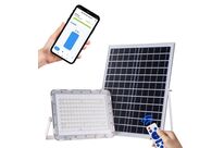 Projecteur Solaire LED 20W IP65 (Panneau Solaire + Télécommande Inclus) - Blanc Froid 6000K -