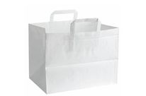 Sac en papier, matériau papier, 26 cm x 26 cm, blanc