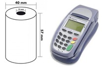 5 rouleaux / bobines thermique 57 x 40 x 12 pour terminal carte tpe