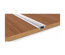 Profilé Aluminium Encastrable pour Bandeau LED Couvercle Blanc Opaque - 1 m