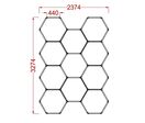 Kit 11 éclairages LED Hexagonal 299W - 110lm/W - Blanc Neutre 4000K - 5500K
