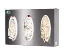 Var - Distributeur Mural Inox Triple pour Boîte à Gant/Mouchoir - 38x25x8 cm - Éco-responsable