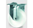 Roue polyamide blanc 200 à 600 kg, moyeu lisse