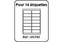 500 planches de 14 = 7000 étiquettes timbre 99.1 x 38.1 mm