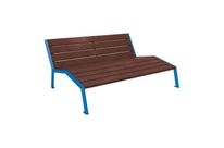 Chaise longue plastique recyclé et acier Silaos