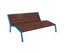 Chaise longue plastique recyclé et acier Silaos