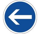 Panneau obligation de tourner à gauche avant le panneau - B21-2
