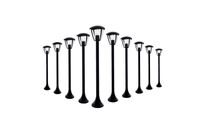 Borne LED Extérieure 90cm pour Ampoule E27 (Pack) - Pack de 10 / Noir