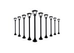 Borne LED Extérieure 90cm pour Ampoule E27 (Pack) - Pack de 10 / Noir
