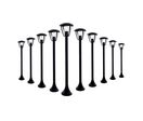Borne LED Extérieure 90cm pour Ampoule E27 (Pack) - Pack de 10 / Noir