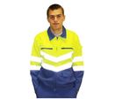 Blouson haute-visibilité pas cher, jaune et bleu