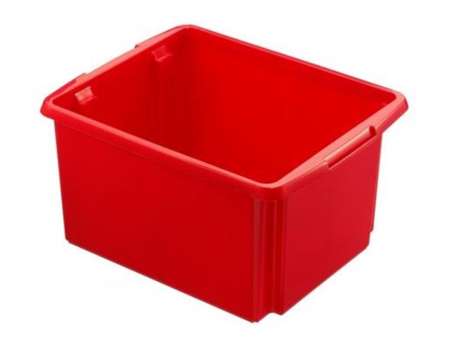 Caisse de rangement cusine rouge 32 litres
