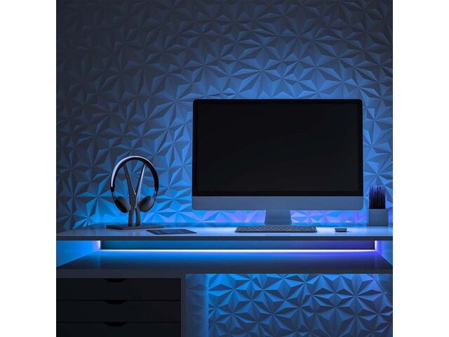 Ruban LED COB 5M 24V IP67 320LED/m Bleu