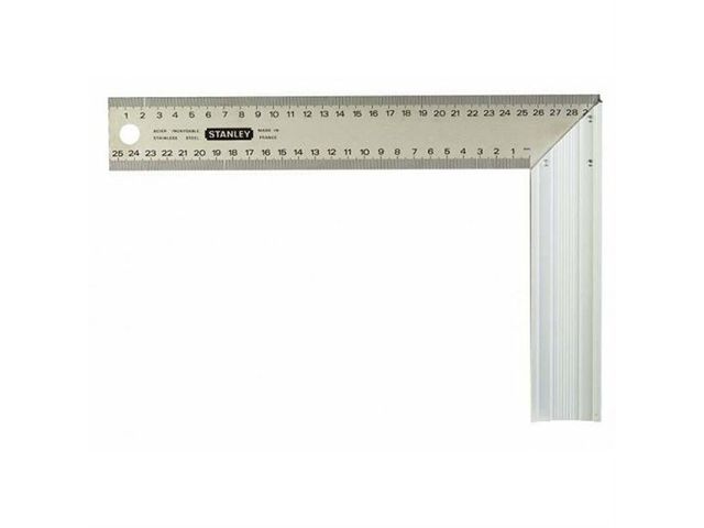 Équerre de menuisier lame inox STANLEY - Larg. 400 x L.200 x H.400 mm - 1-45-687