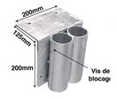 Douilles de fixation murale pour barrière de quai Ø 60 mm
