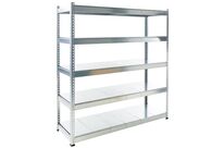 Manutan Expert - Rayonnage charge lourde Rapid 1 - 5 tablettes - 1980x1830x610mm - Zingué - Montage sans outils - 1500kg max