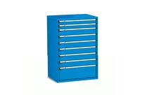 Armoire métallique 9 tiroirs Novalp L Bleu Ral 5012