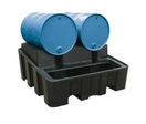 Bac de soutirage 2 fûts en PE + supports