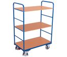 Chariot haut à 3 plateaux amovibles