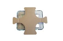 Caisse et calages en carton ondulé pour l’envoi de plats en verre par e-commerce