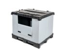 Caisse palette plastique pliable souple avec trappe 1200 x 1000
