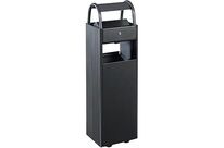 Rossignol Pro - Cendrier-poubelle Kopa 6L/30L Acier Anthracite - H96cm - Design et Pratique