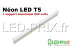 Tube led T5 avec support d'alimentation aluminium prêt à brancher