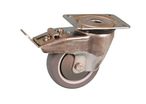 Roulette de collectivité MEDINOX à platine - acier inoxydable 80 mm