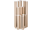Tube d'expédition en carton marron avec couvercle plastique blanc dim internes :(L)305 x Ø 50mm pour format A3