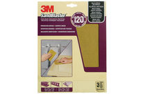 lot de 3 feuilles de Papier abrasif à haut rendement SandBlaster?, moyen grainage: P120