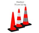 Cône K5A de signalisation 70 cm- LESTÉ