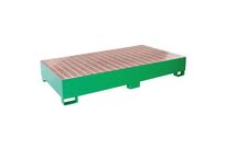 Sameto Technifil - Bac de rétention métallique 8 fûts 880L Acier Vert - Résistant acides bases - Idéal stockage sécurisé